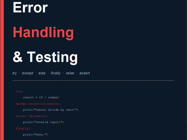 Python Error Handling Lesson – Try Except & Debugging Activities (Computer Science)
