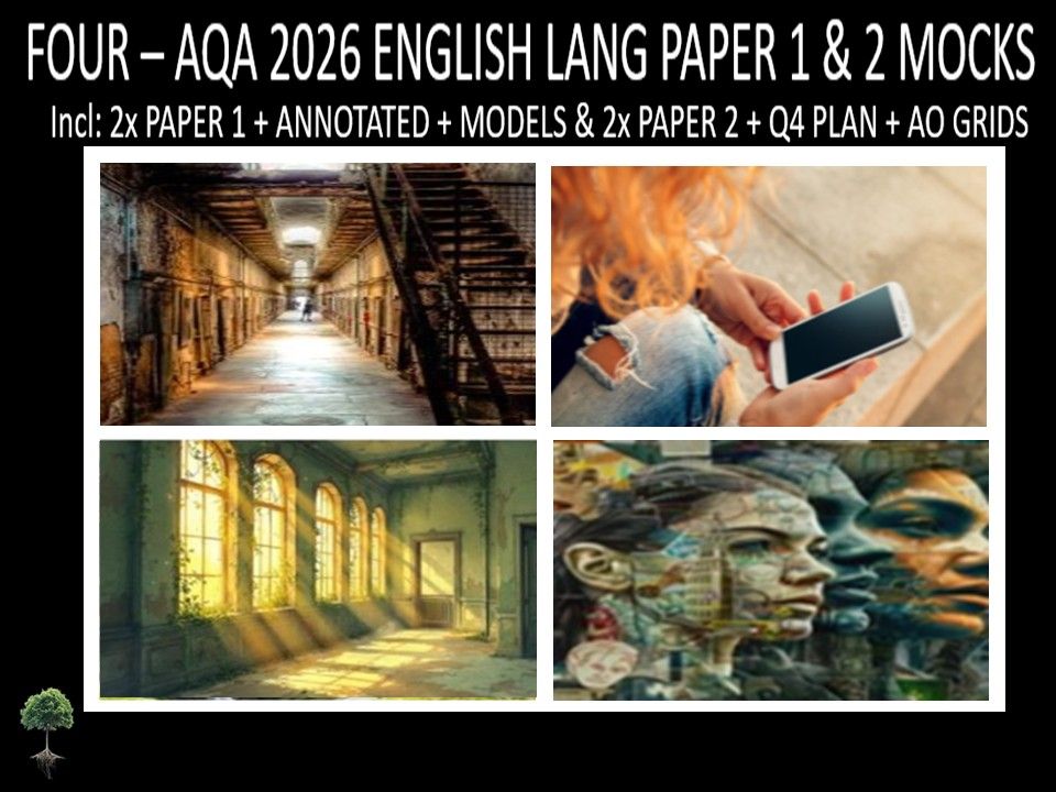 FOUR - AQA PAPER 1 & 2 | 2026 FULL MOCKS | ANNOTATED | Q4 PLAN | AO GRIDS | MODELS