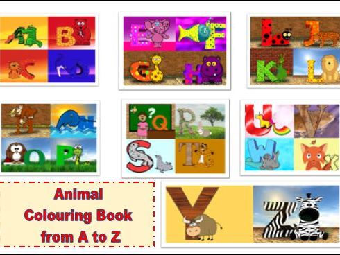 Animals Colouring Book from A to Z