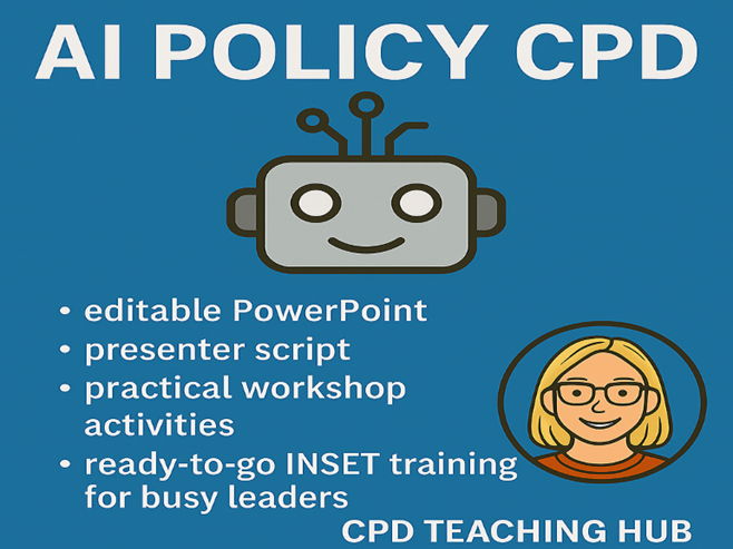 AI CPD  Leadership and Policy Pack for  Primary Staff Training, PPT and Editable Policy Document