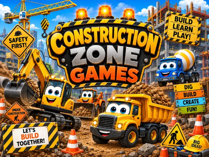 Construction Zone Math Games & Centers | Numbers 1–20, Counting & Shapes | Preschool–1st Grade
