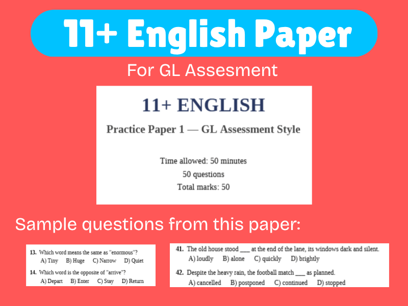 11+ English Paper for GL Assesment