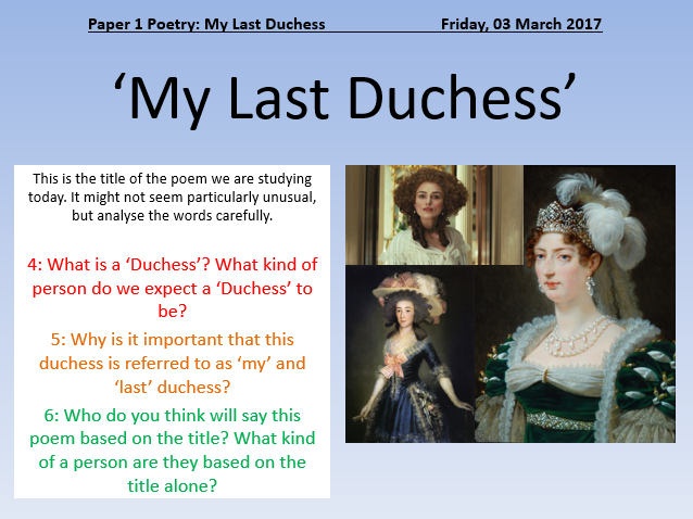 the last duchess essay