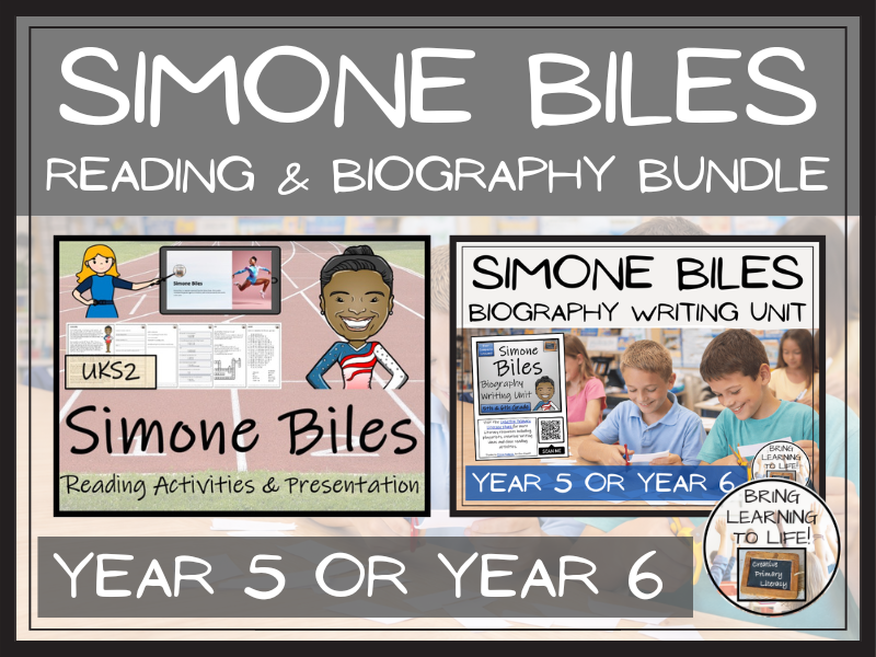 Simone Biles Reading Comprehension and Biography Bundle | UKS2