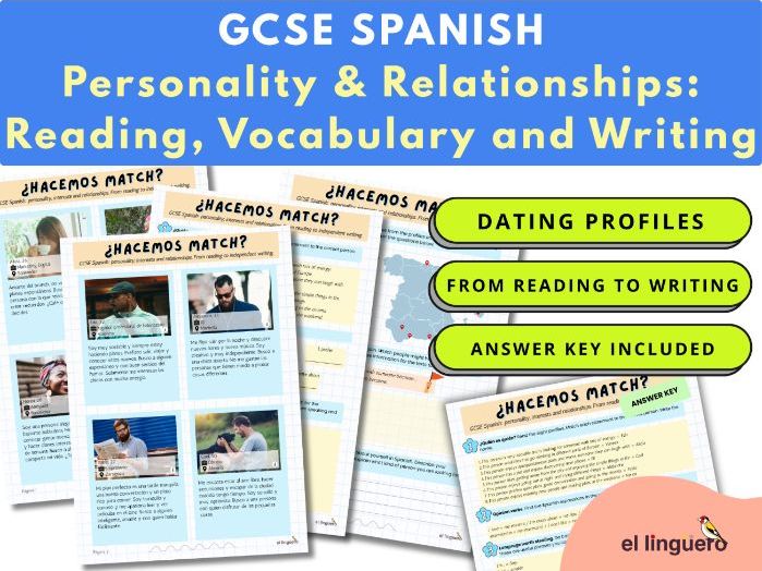 GCSE Spanish Personality & Relationships: Reading to Writing
