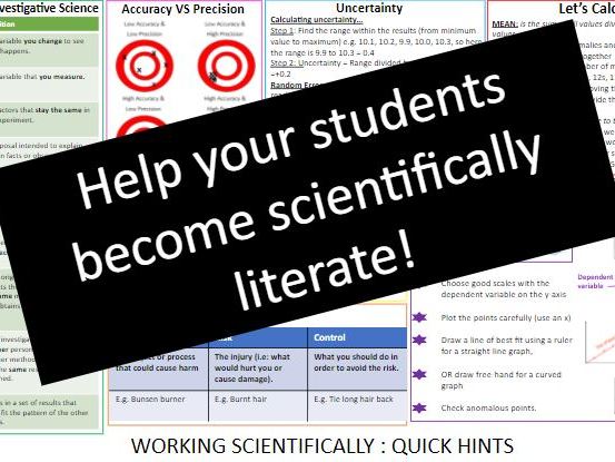 Printable Knowledge Organiser Working Scientifically Teaching Resources