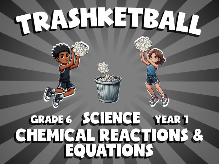 Chemical Reactions & Equations TRASHKETBALL Science Game | No-Prep Year 7 Review Activity