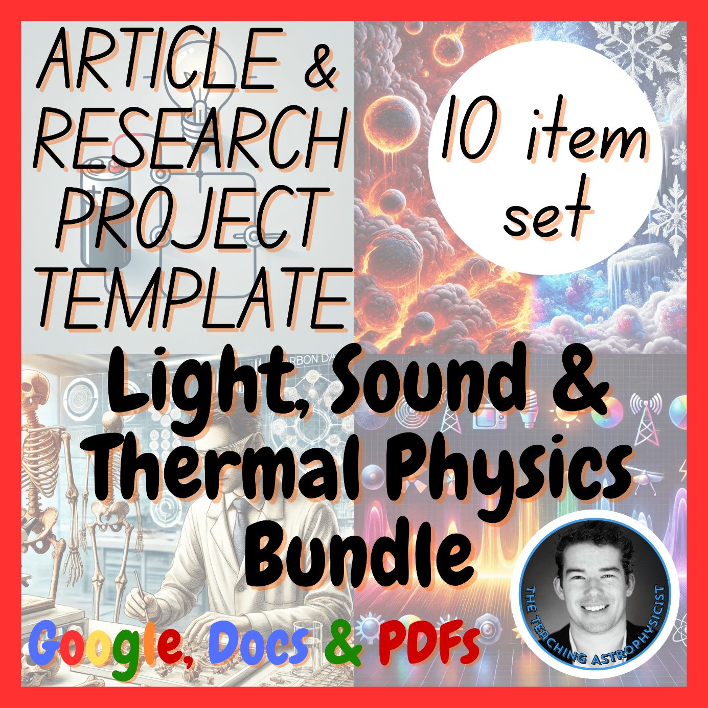 Light, Sound & Thermal Physics 5 Research Project Templates + 5 Articles Digital