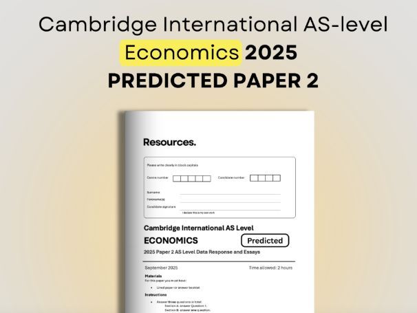 CIAE AS-Level Economics Predicted Paper 2 2025 9708/22