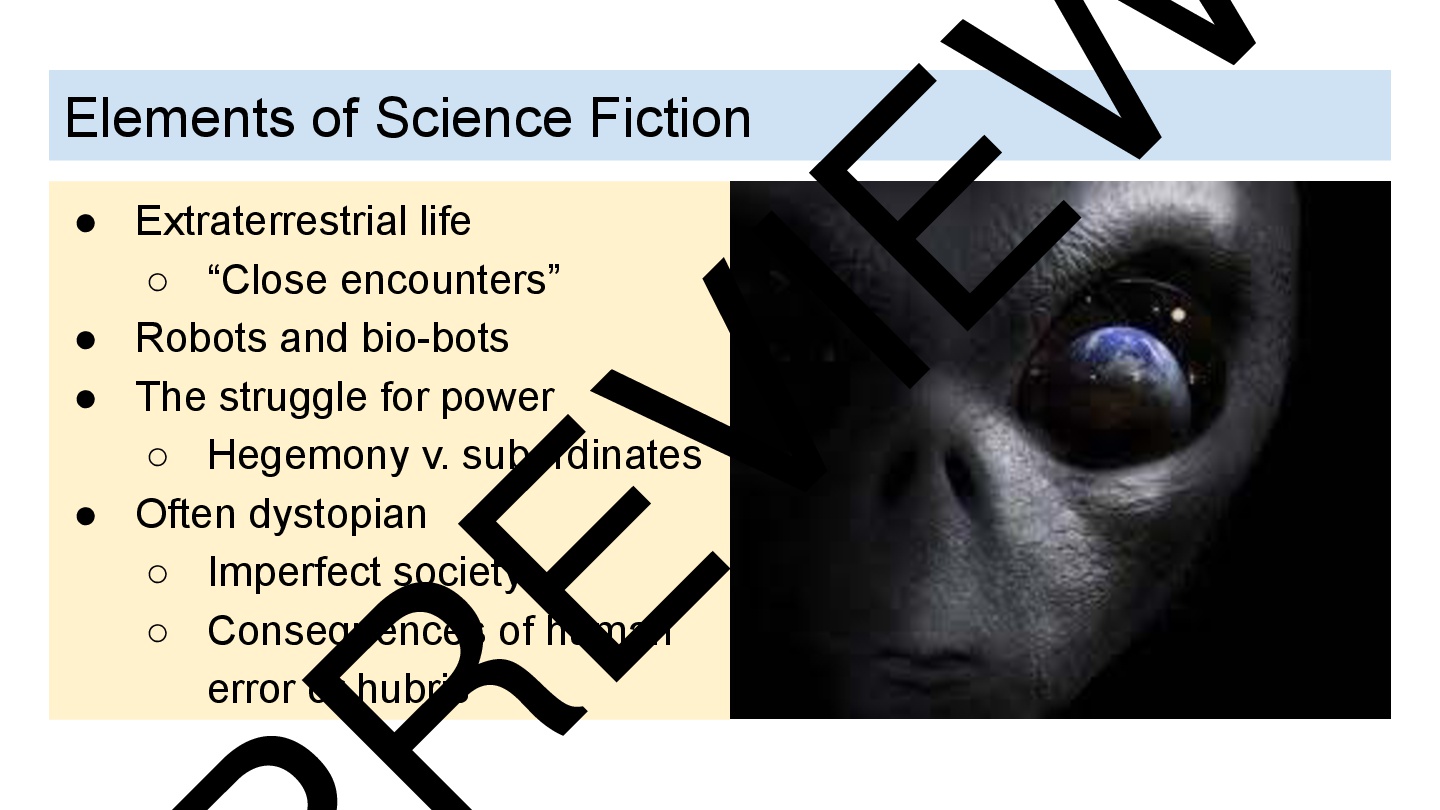 Creative Writing Science Fiction Unit Plan & Materials Teaching