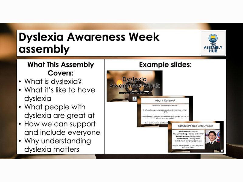 Dyslexia Awareness Week Assembly PowerPoint – KS1 & KS2 Primary Assembly