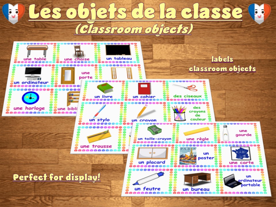 Les objets de la classe | French Classroom objects | Display | Snap | Memory