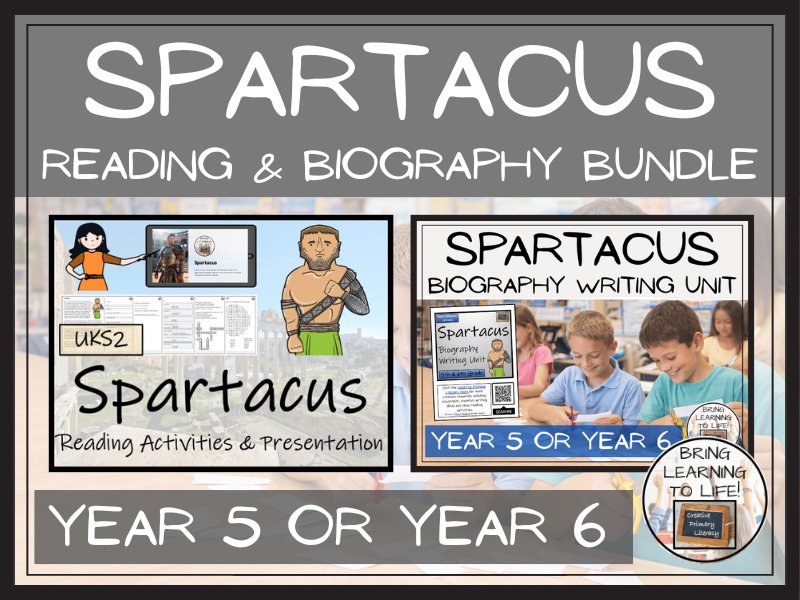 Spartacus Close Reading & Biography Bundle | UKS2