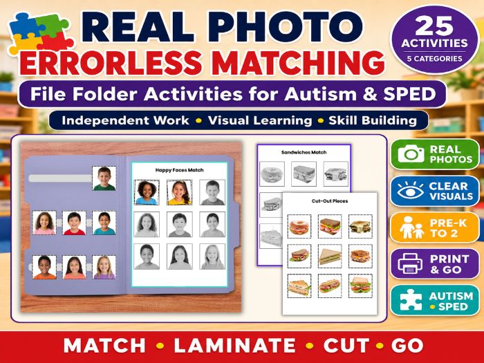 Real Photo Errorless Matching Tasks