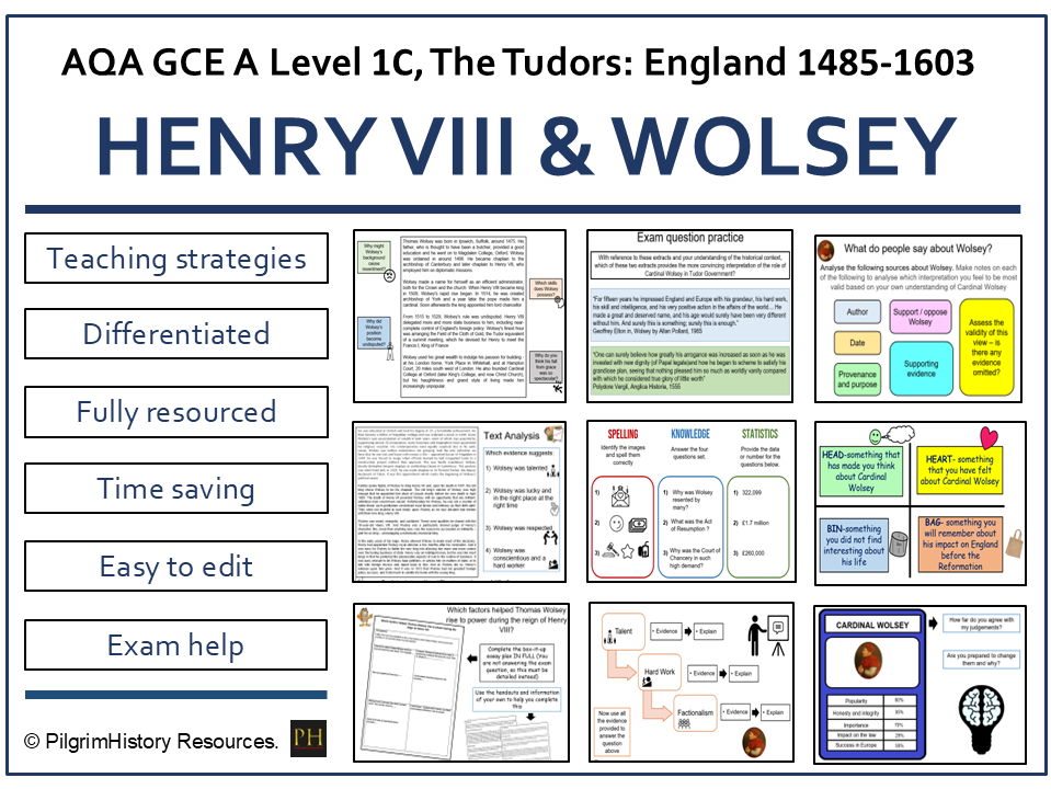 Cardinal Wolsey & Henry VIII Bundle | A-Level Tudor History