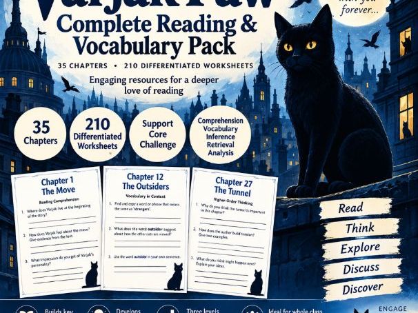 Varjak Paw Reading & Vocabulary Pack