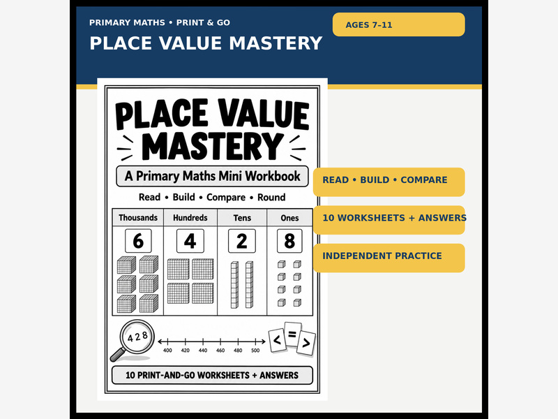 Place Value Mastery Mini Workbook | KS2 Maths Worksheets, Challenges and Answers