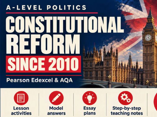 Constitutional Reform Since 2010: A-Level Politics Lesson & Essay Toolkit | Edexcel & AQA