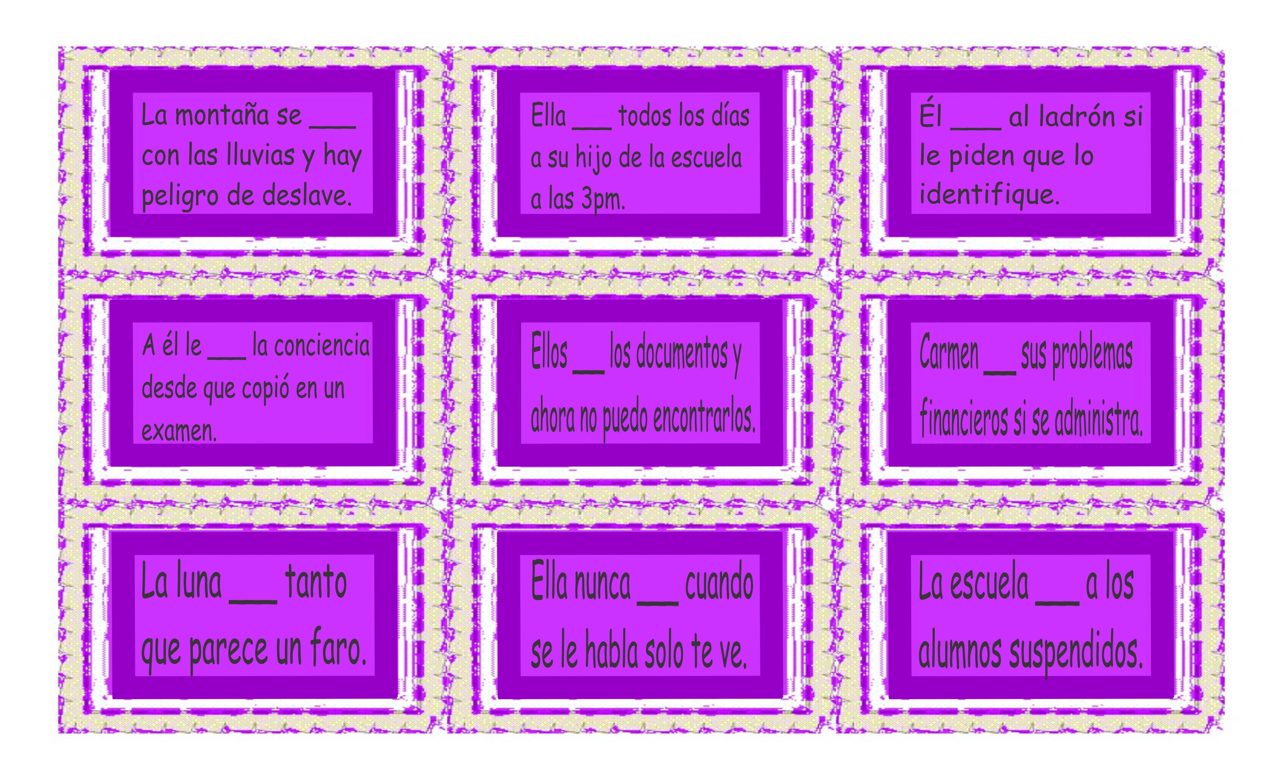 Verbs Start R, S, T, V, Y End ER Spanish Card Game | Teaching Resources