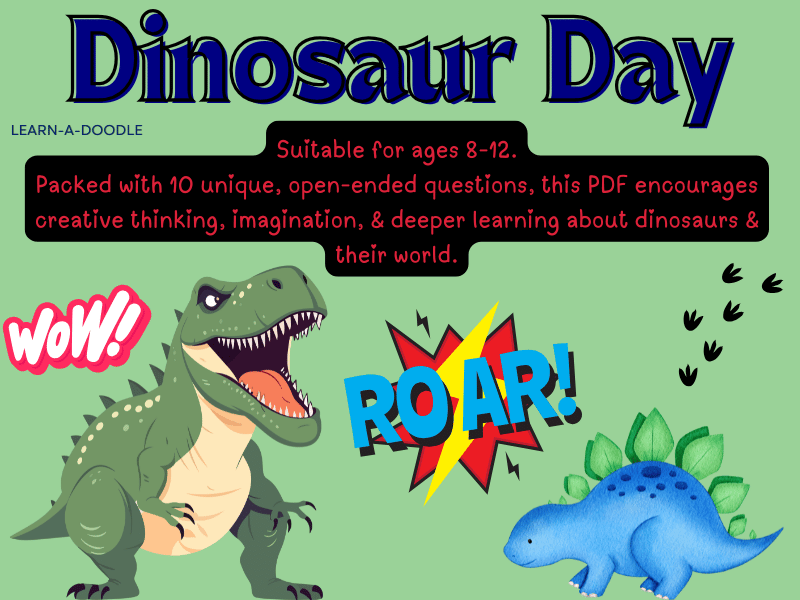 Dino Discoveries on Dinosaur Day – June 1st Question Booklet for Kids