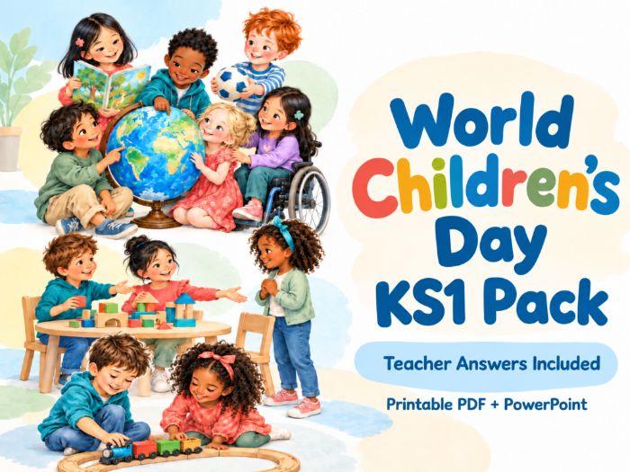World Children's Day KS1 | PowerPoint & Worksheets