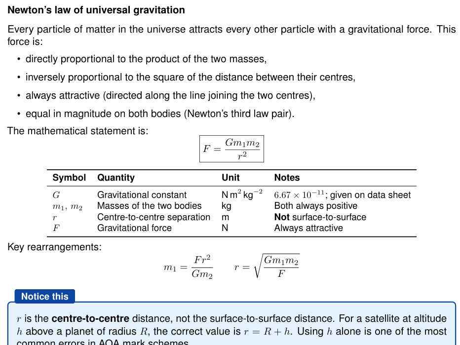 AQA A-Level Physics: Gravitational Fields - Teacher and Student Worksheets