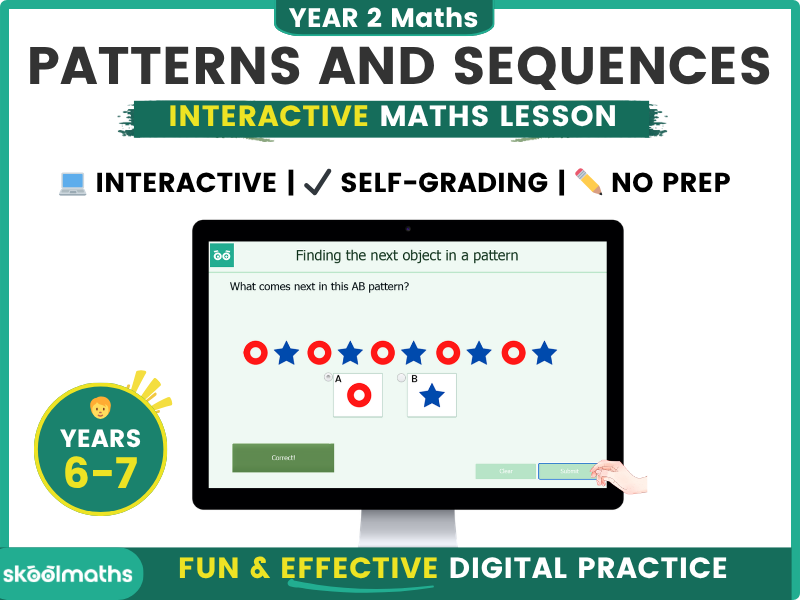 Patterns & Sequences - Year 2, Key stage 1