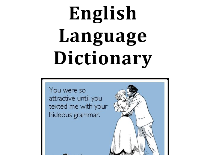 A Level English Language Dictionary