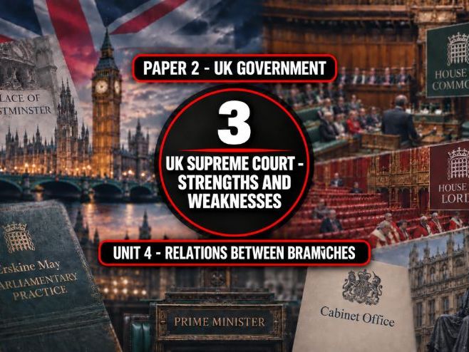3 Relations between branches - UK Supreme Court - Main strengths and weaknesses