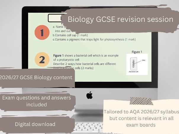 FREE AQA GCSE Biology Sample | Cell Biology | Cell Structure & Microscopy with Exam Q's and A's