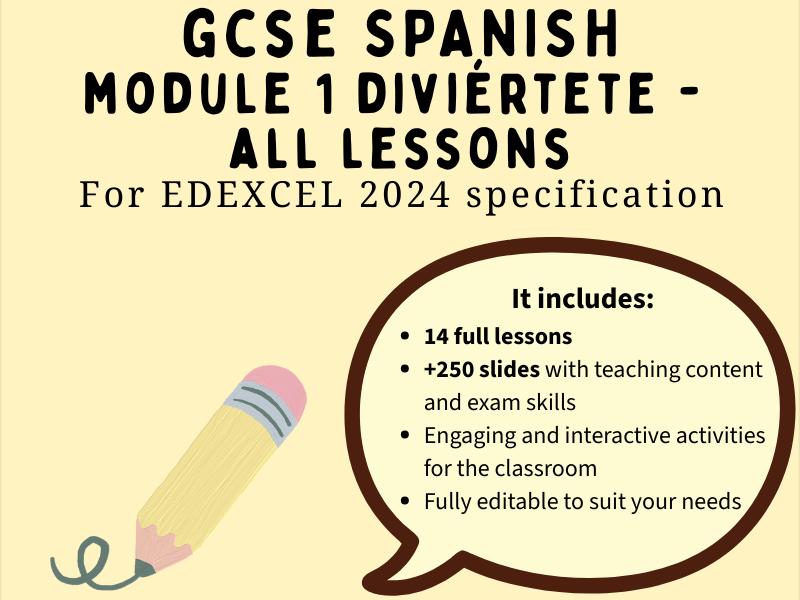 Spanish New spec GCSE 2024 Edexcel ALL LESSONS Module 1