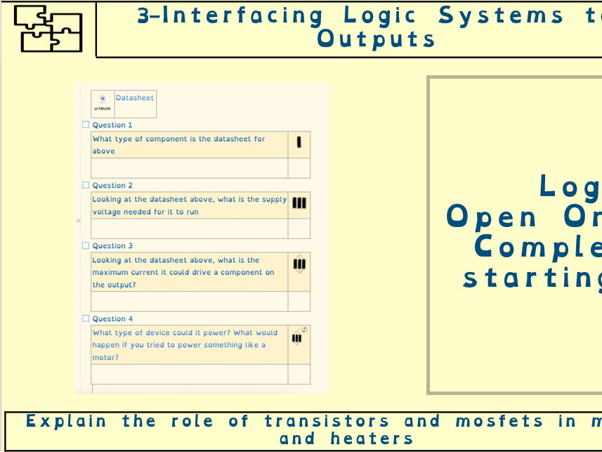 GCSE Electronics – Interfacing Digital to Analogue Circuits Bundle | Full Module with Lessons & Practice