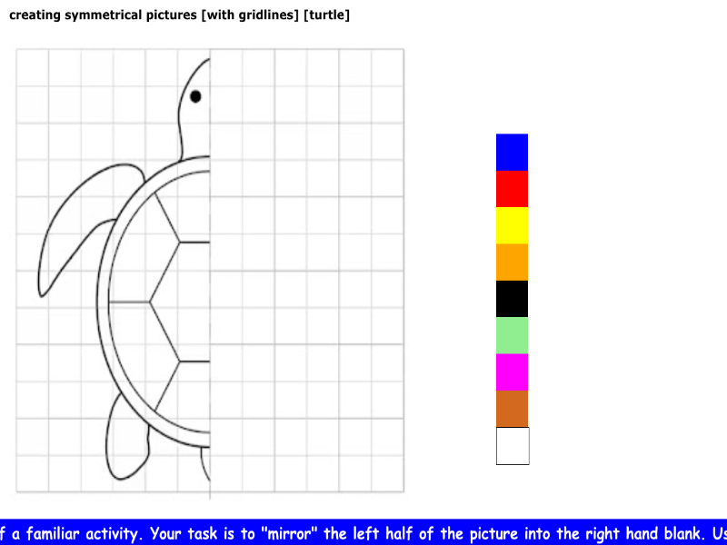 creating symmetrical pictures [with gridlines] [turtle]