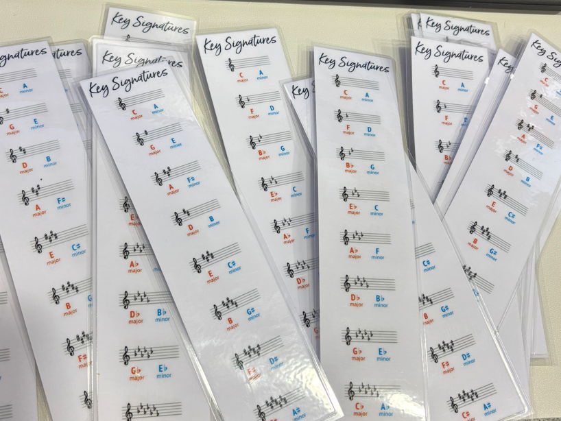 FREE - Musical Key Signature bookmark