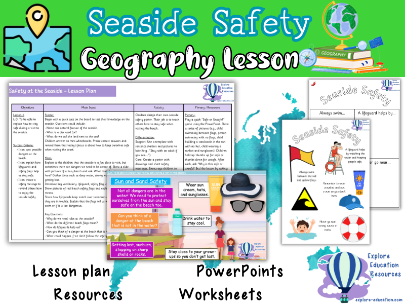 Seaside Safety - KS1 PSHE Lesson for Geography Unit