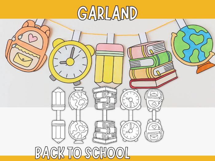 Back to School Garland - Craft for Kids