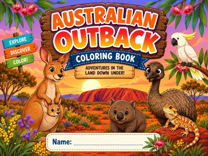 Australian Animals Coloring Book | Coloring Pages | Kindergarten–3