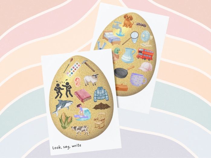 Easter - Golden Egg Look, Say, Write