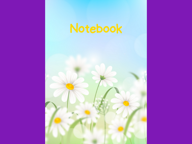 Daisies A4 Lined Notebook