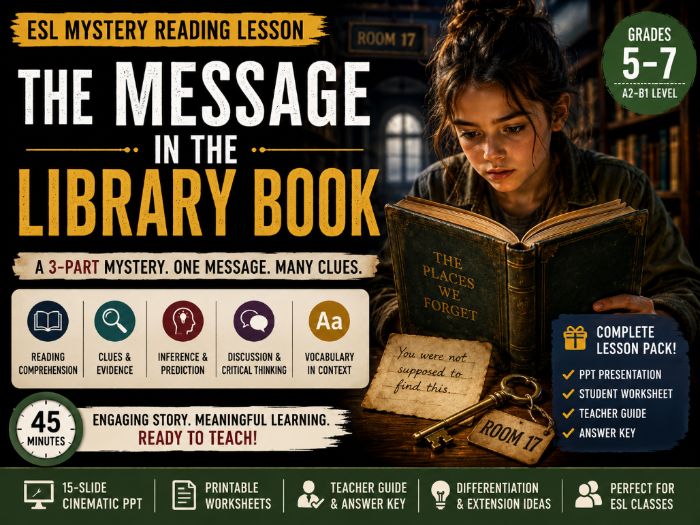 The Message in the Library Book | ESL Reading