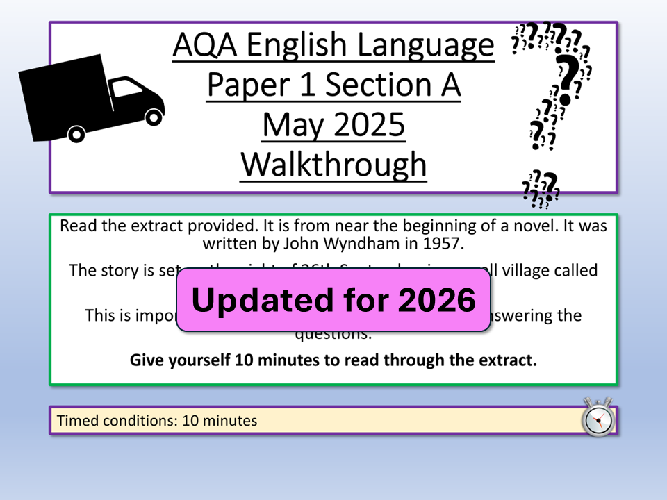 AQA English Language Paper 1 May 2025