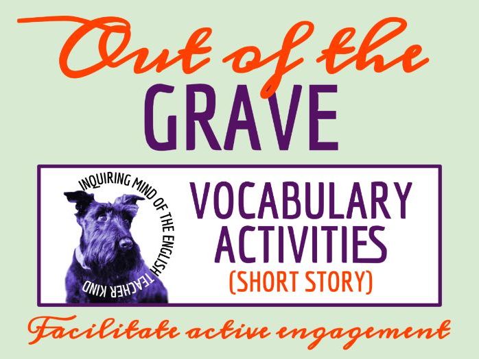 "Out of the Grave" Vocabulary Worksheets | Weird Tales | Supernatural Short Story