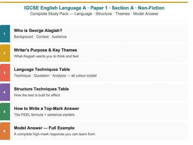 A Passage to Africa by George Alagiah | GCSE English