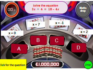 Solving Equations Million Pound Drop