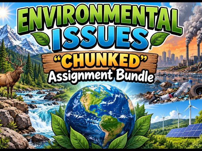 Environmental issues "Chunked" Assignment Bundle (7 Assignments)