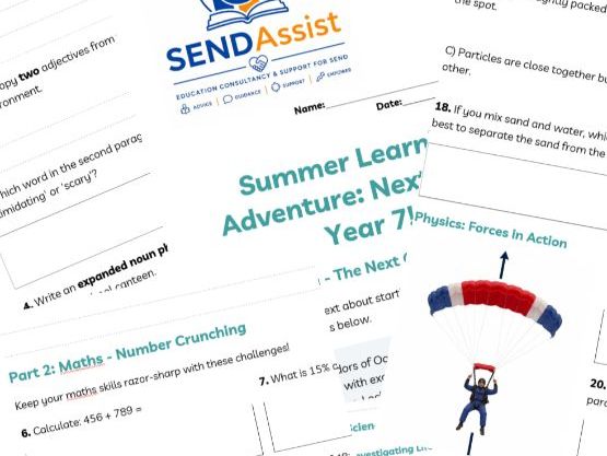 Year 6 to Year 7 Summer Transition Booklet – English, Maths & Science SENDAssist | KS2 to KS3 Bridgi