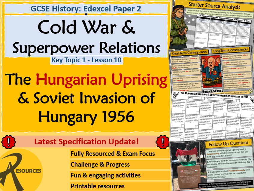 Hungarian Uprising 1956 - Cold War & Superpower Relations - GCSE History Edexcel - Lesson 10