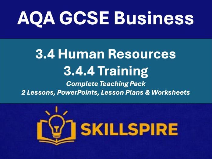 AQA GCSE Business 3.4.4 Complete Teaching Pack | 2 Lessons, PowerPoints, Lesson Plans & Worksheets