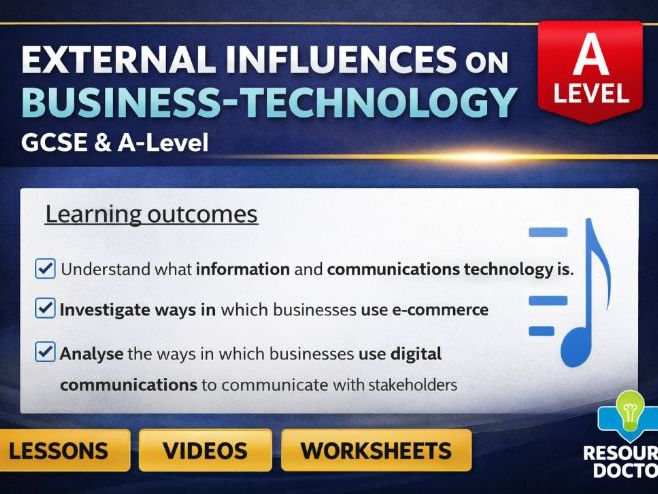 External influences on Business- Technology (GCSE and A-Level)