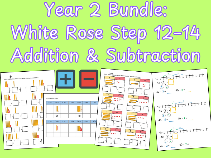 Year 2 Addition & Subtraction Bundle – WR Steps 12–14
